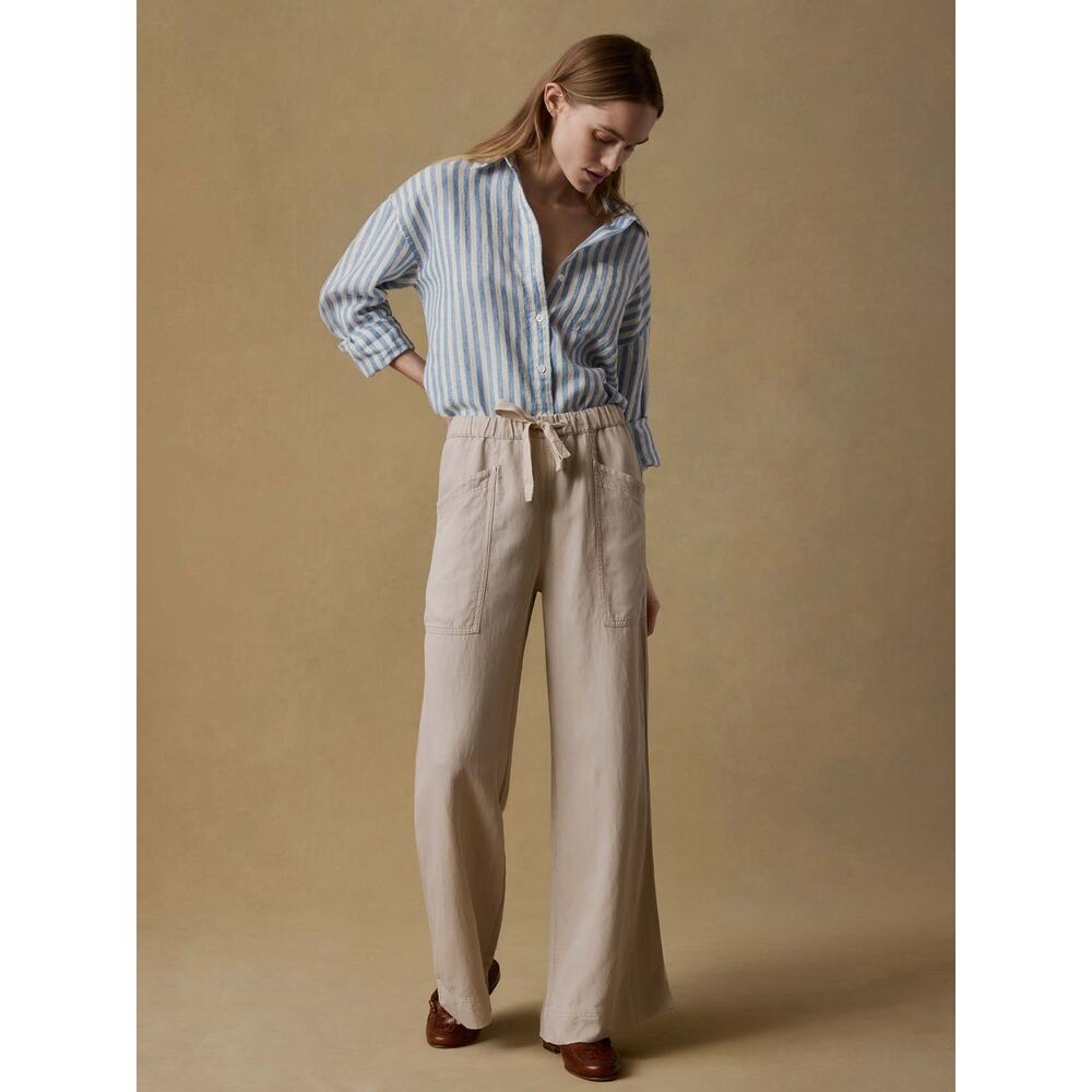 SMALL Faherty Topanga Drape Pant - Wheaten